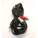 3.5mm STEREO JACK M to Dual RCA M 12FT Cable