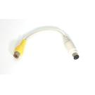 S-Video Adapter Cable Mini Din 4Pin Male to RCA-F 4 Inch